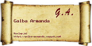 Galba Armanda névjegykártya